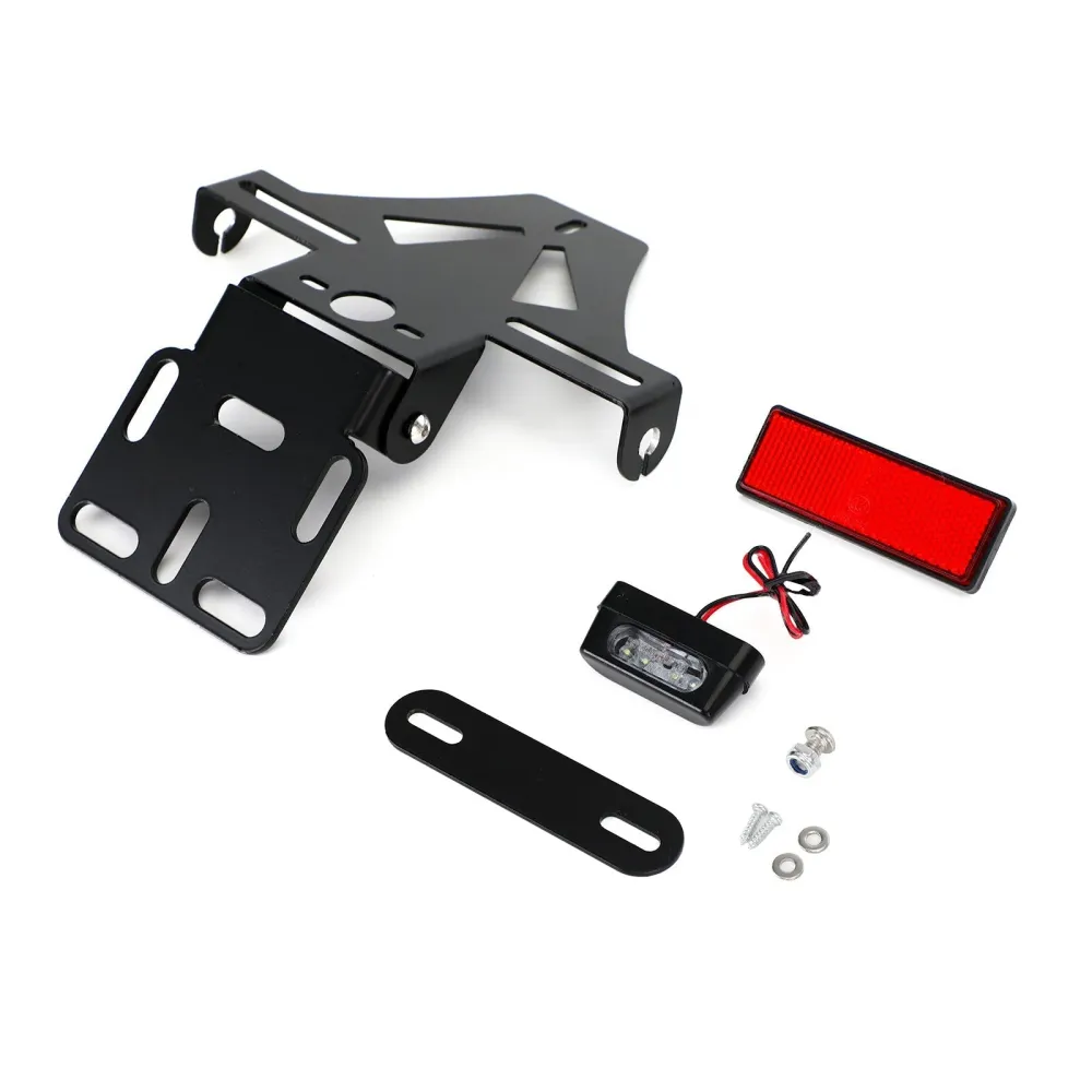 Universal motorsykkeljusterbar vinkellisensnummer Plate Frame Holder Bracket