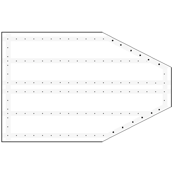 1852, Proflex presenningsformet, 7x12m, 240g/m2