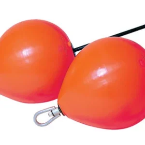 Polyform, CCE2 fortøyningsbøye kort stang rød, 640x385 mm, Ø20 mm, 28 kg oppdrift, 4,5 kg