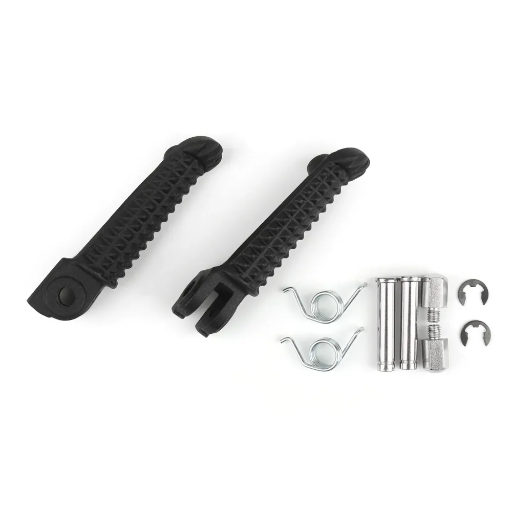 Black Front Footcests Foot Pegs Aluminium Passenger Yamaha R1 R6 99-12 R6s generisk