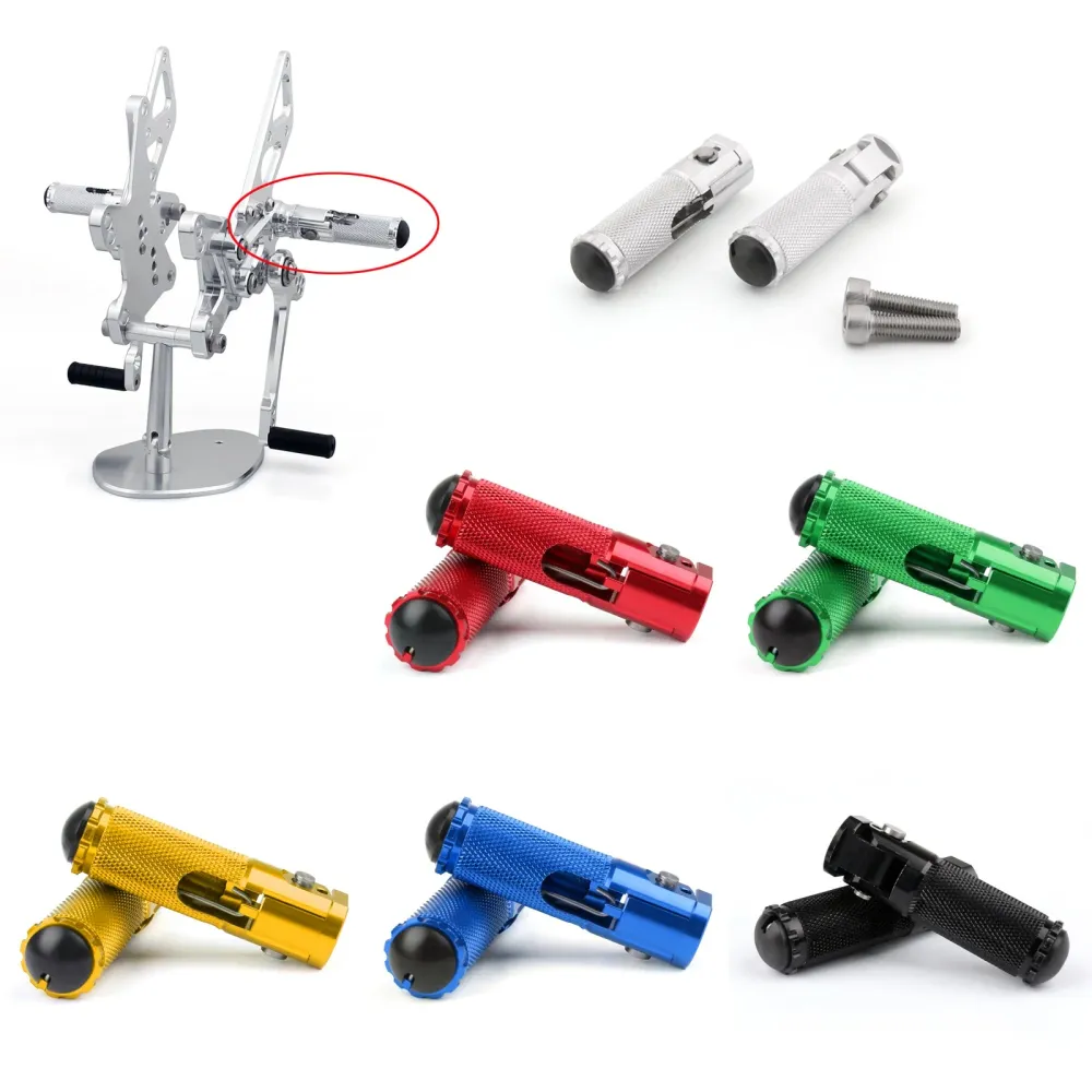 CNC Folding Foot Pegs Footpeg Back Set Rest Racing Universal Motorcycle Generic
