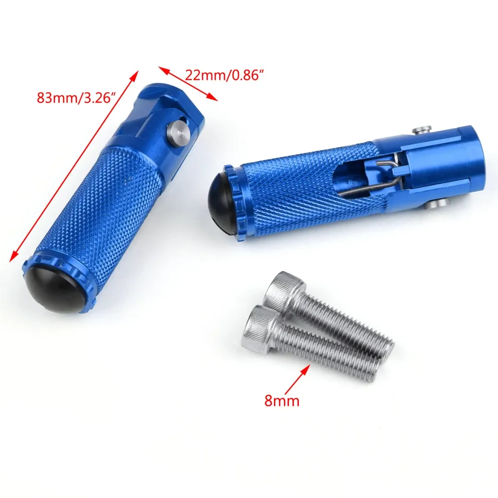 CNC Folding Foot Pegs Footpeg Back Set Rest Racing Universal Motorcycle Generic