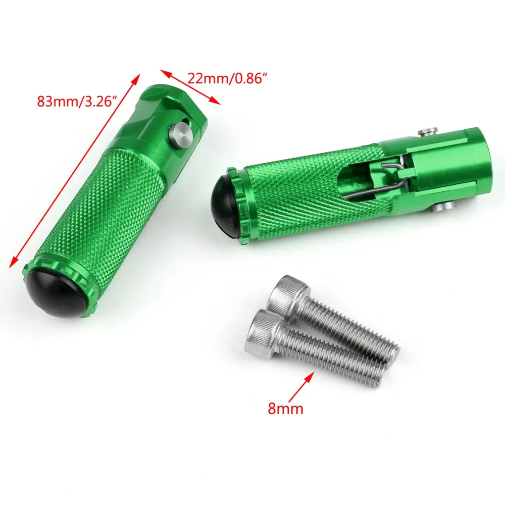 CNC Folding Foot Pegs Footpeg Back Set Rest Racing Universal Motorcycle Generic