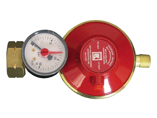 Talamex, Gassregulator 30 mBar med ¼" utvendig gjenge, Shell/Combi