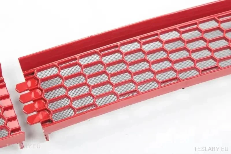Tesla Model 3 Front Grill Mesh Inlet Vent - rød