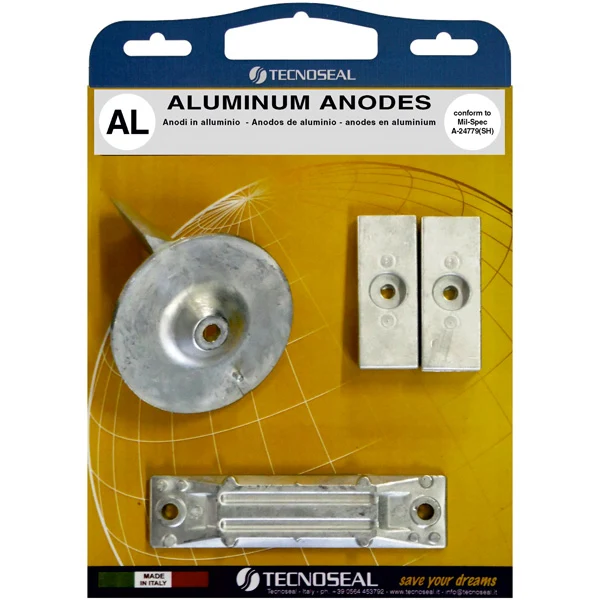 Tecnoseal, Alu anodesett Honda 40hk & 50hk, 41107-ZV5-000, 06411-ZV5-000, 41109-ZW1-003
