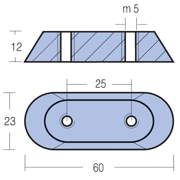 Tecnoseal, sink anode OMC 2-150 HK, 173029-123009-327606