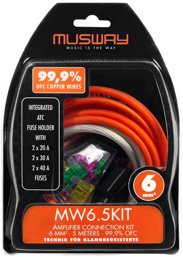 Musway Strømkit, 6 mm², 5 meter
