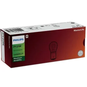 Philips pære PY21W MasterLife P21W 10 pakning