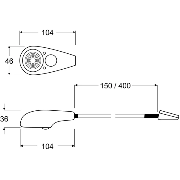 Hella, LED kartlampe 40cm 9-30V rød/hvit dimbar, 2W