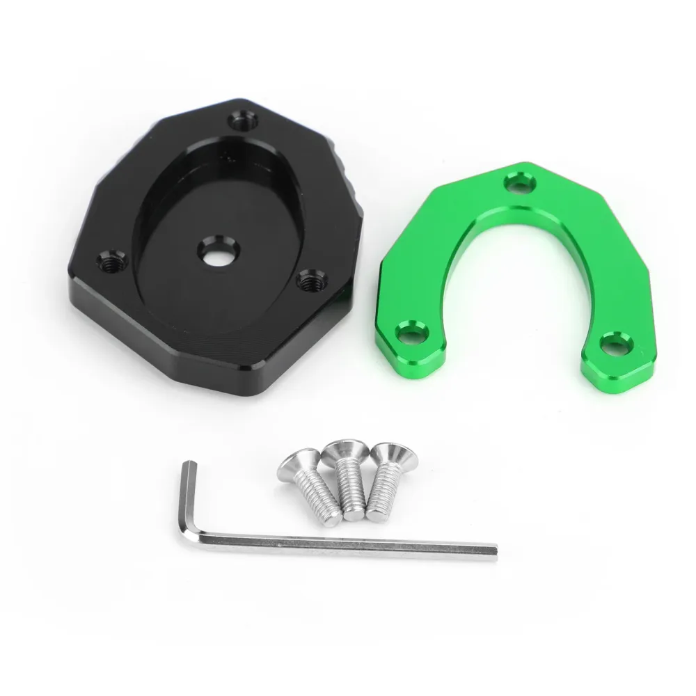 Kickstand Side Stand Plate Extension Pad Kawasaki Z900 Z1000SX 17-19 Grønn