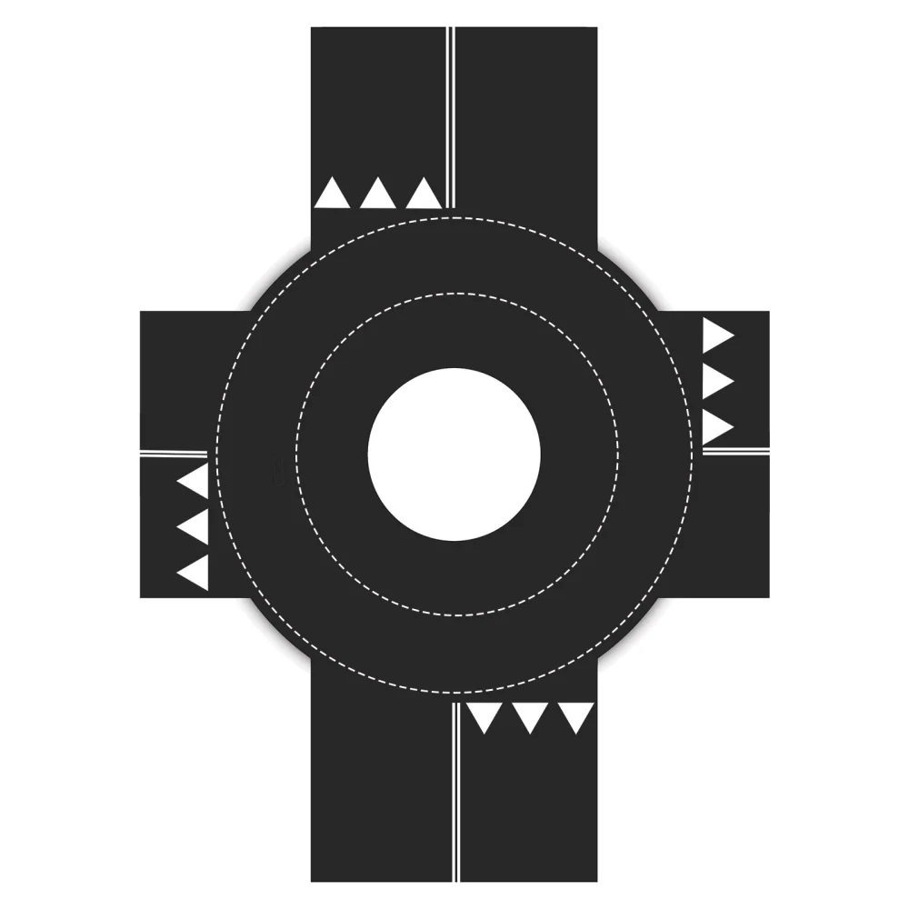 Kjøreskolemagneter #4 - Rundkjøring (1 ark)