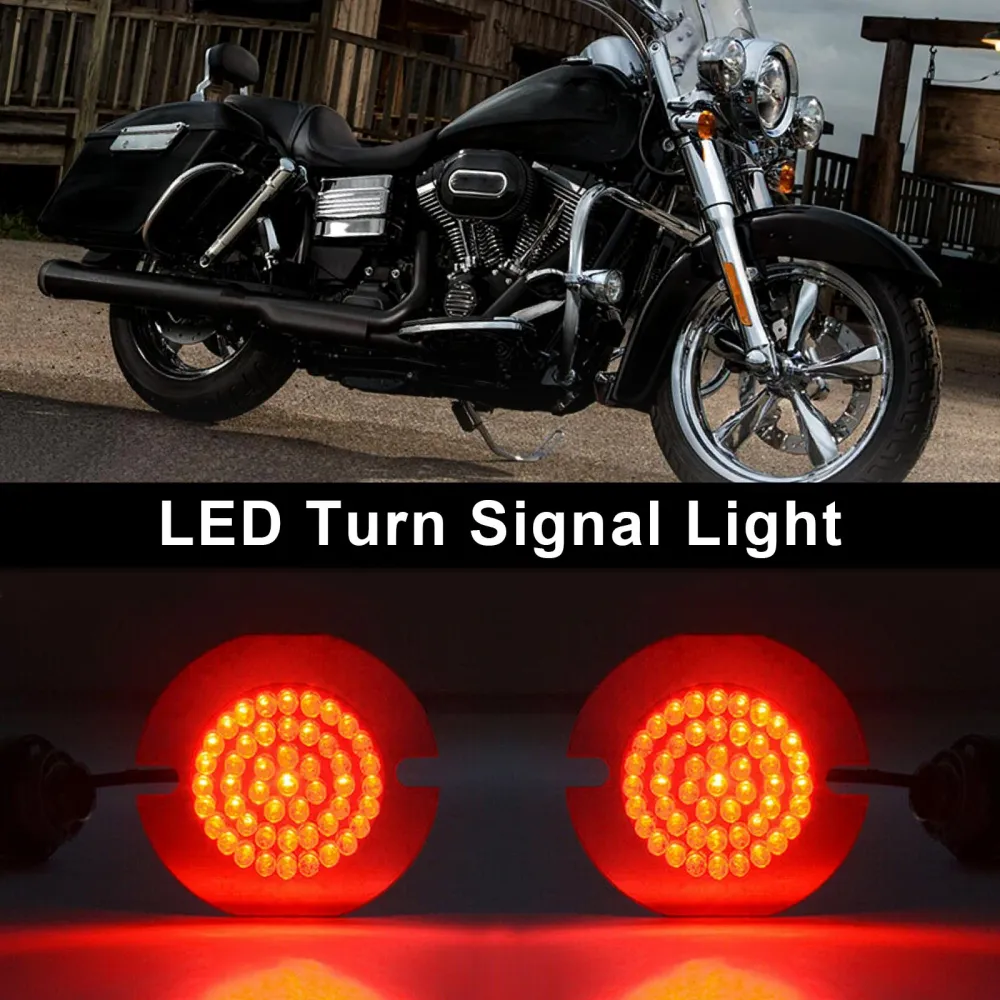 1156 LED blinklys Lyspærer flat stil passer turnering av king king softail