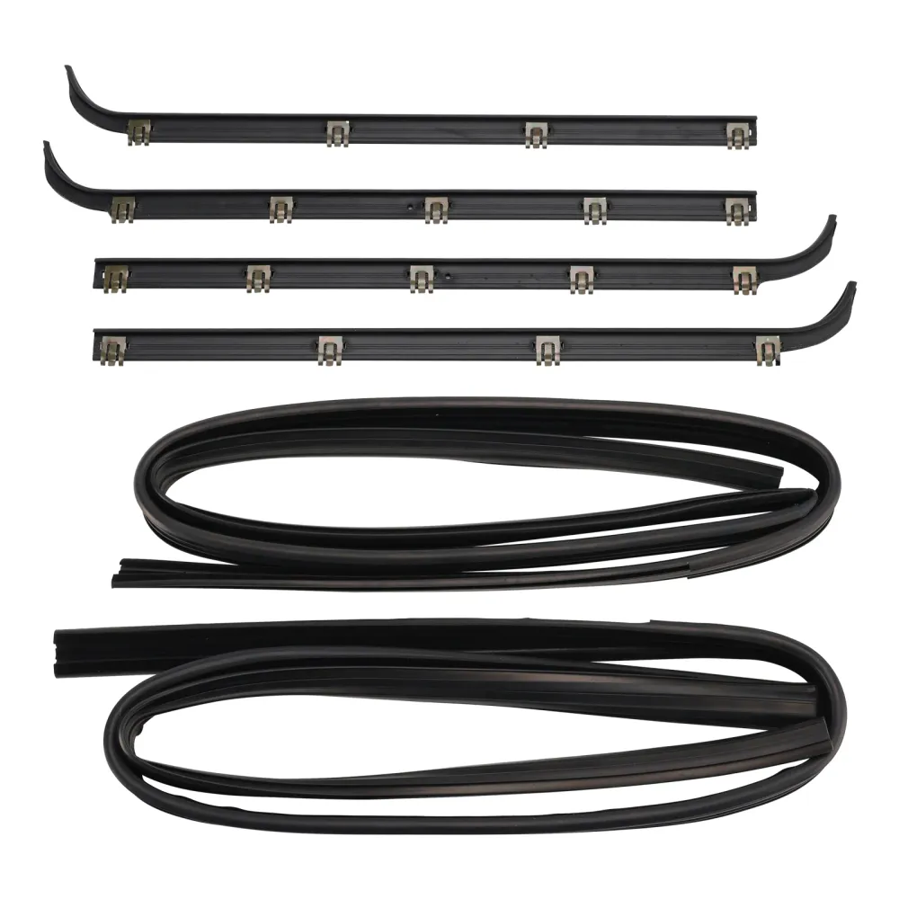 1987-1996 Ford Bronco Window Sweep 4pcs Door Window Seal Belt Weatherstrip+2PCS Seal Kit