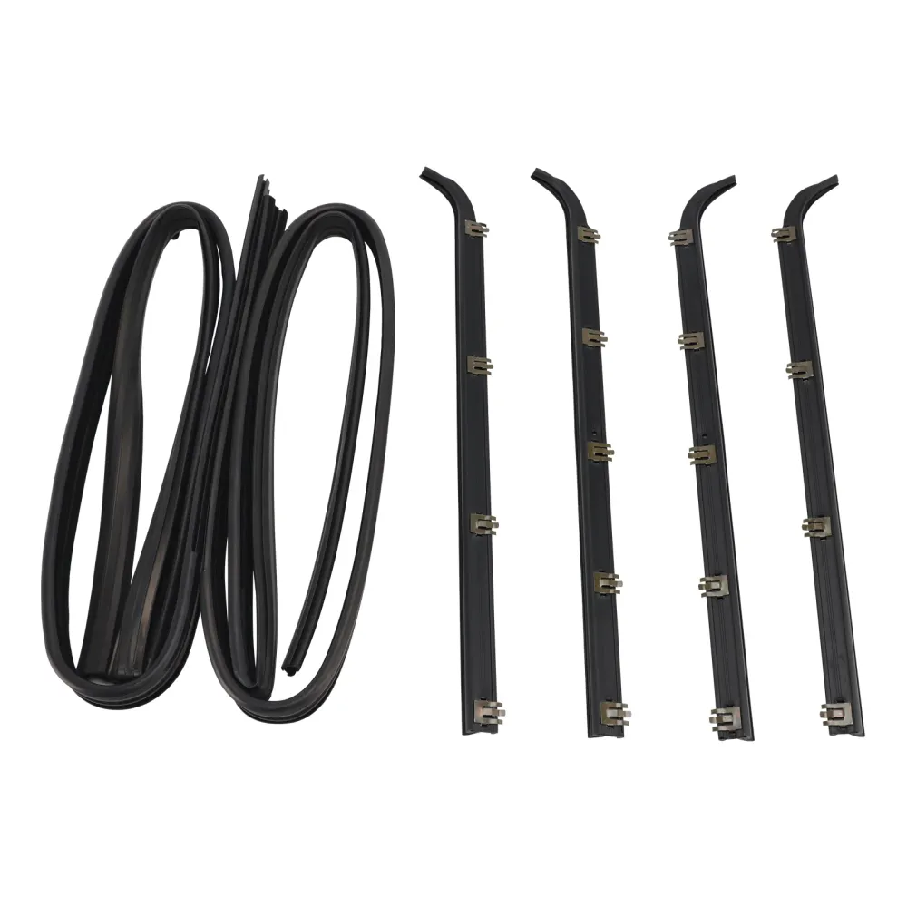 1987-1996 Ford Bronco Window Sweep 4pcs Door Window Seal Belt Weatherstrip+2PCS Seal Kit