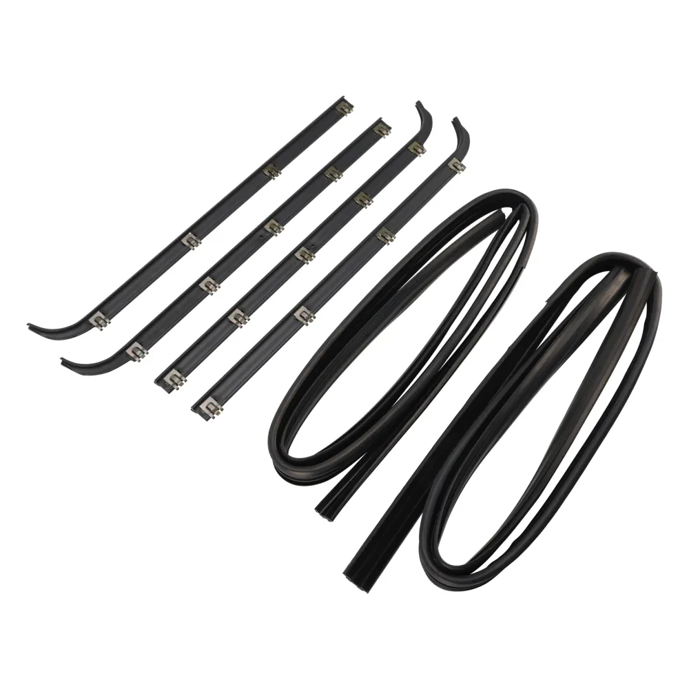 1987-1996 Ford Bronco Window Sweep 4pcs Door Window Seal Belt Weatherstrip+2PCS Seal Kit