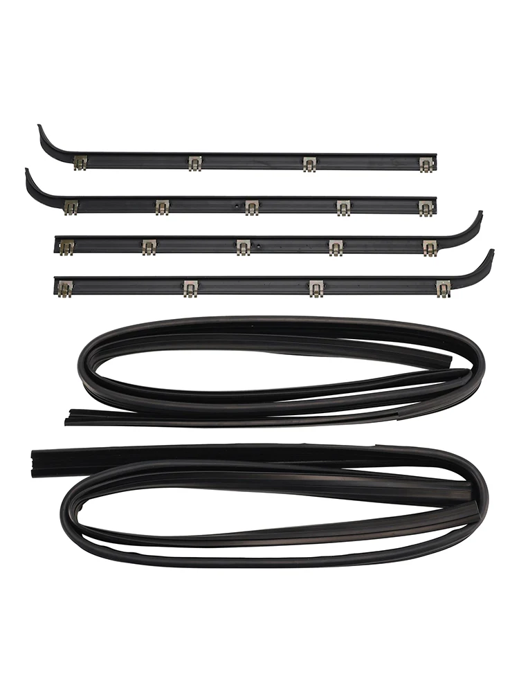 1987-1996 Ford Bronco Window Sweep 4pcs Door Window Seal Belt Weatherstrip+2PCS Seal Kit
