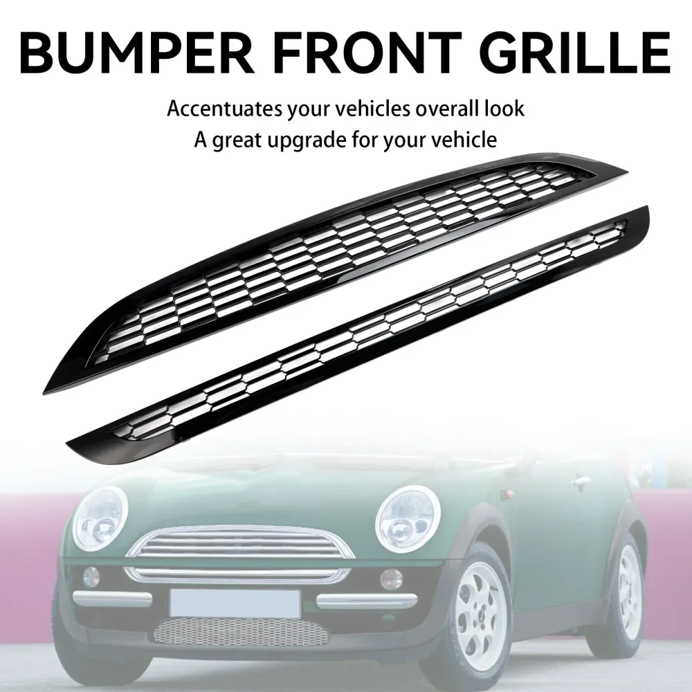 2002-2006 Mini R50 Cooper Honeycomb Mesh Front Grill Grille 2PCS