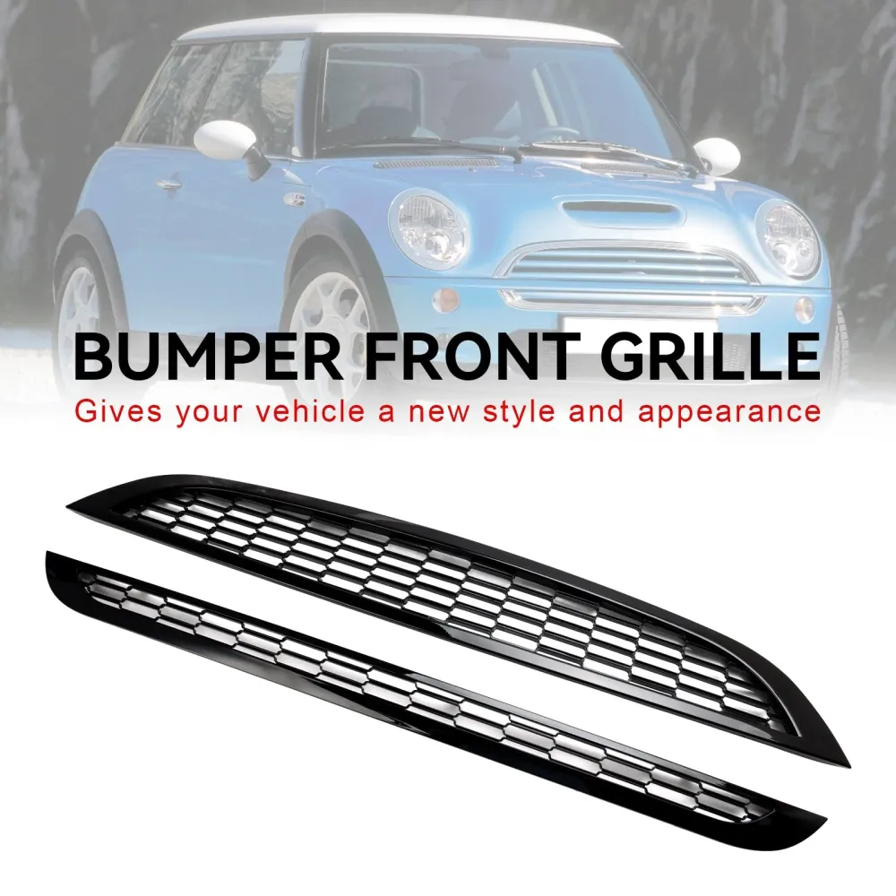2002-2006 Mini R50 Cooper Honeycomb Mesh Front Grill Grille 2PCS