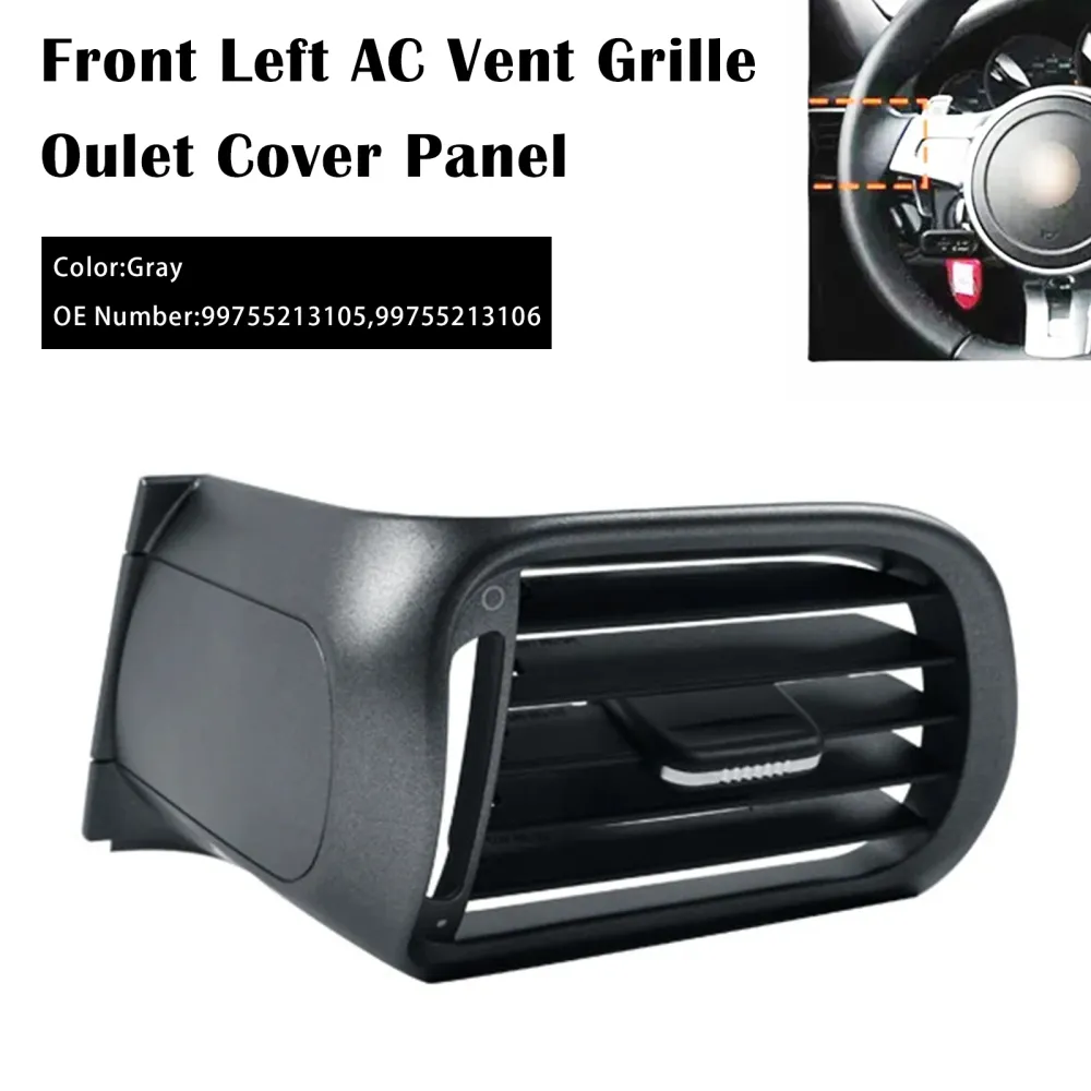 2004-2011 Porsche Carrea 997 Front Left AC Vent Cover Gray 99755213105 99755213106