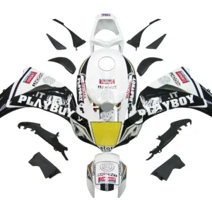 2008-2011 Honda CBR 1000 RR Black White Playboy Racing Fairings Generic