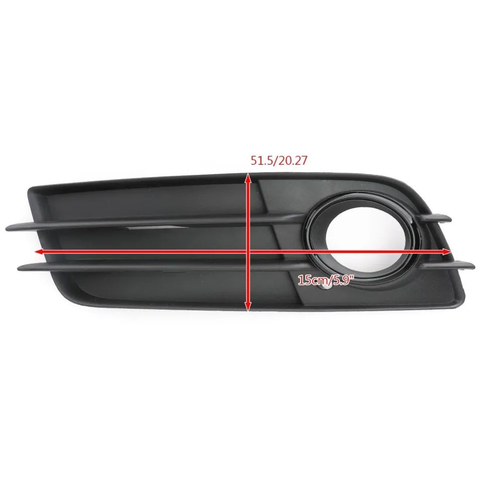 2008-2012 Audi S4 Front Bumper Black Fog Light Grille Cover