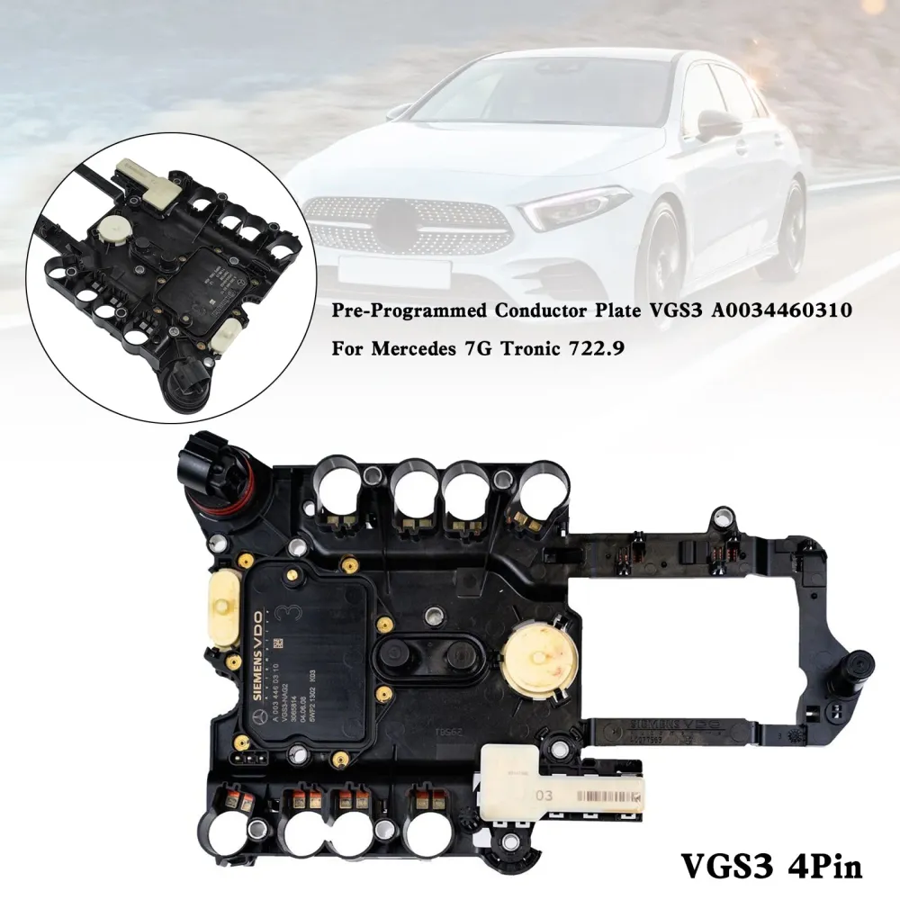 2009- Mercedes E Class 7 SP RWD V8 5.5L 6.3L forhåndsprogrammert lederplate VGS3 A0034460310