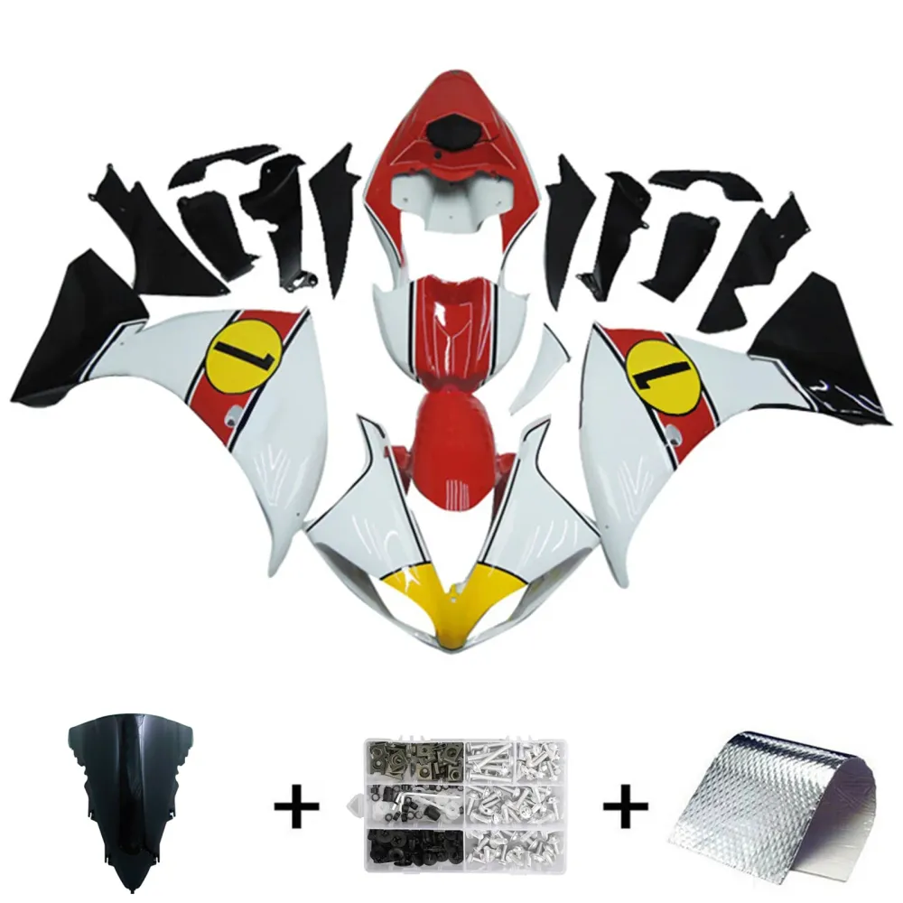 2009-2011 Yamaha YZF 1000 R1 Injeksjon Fairing Kit Bodywork Plastic ABS#161