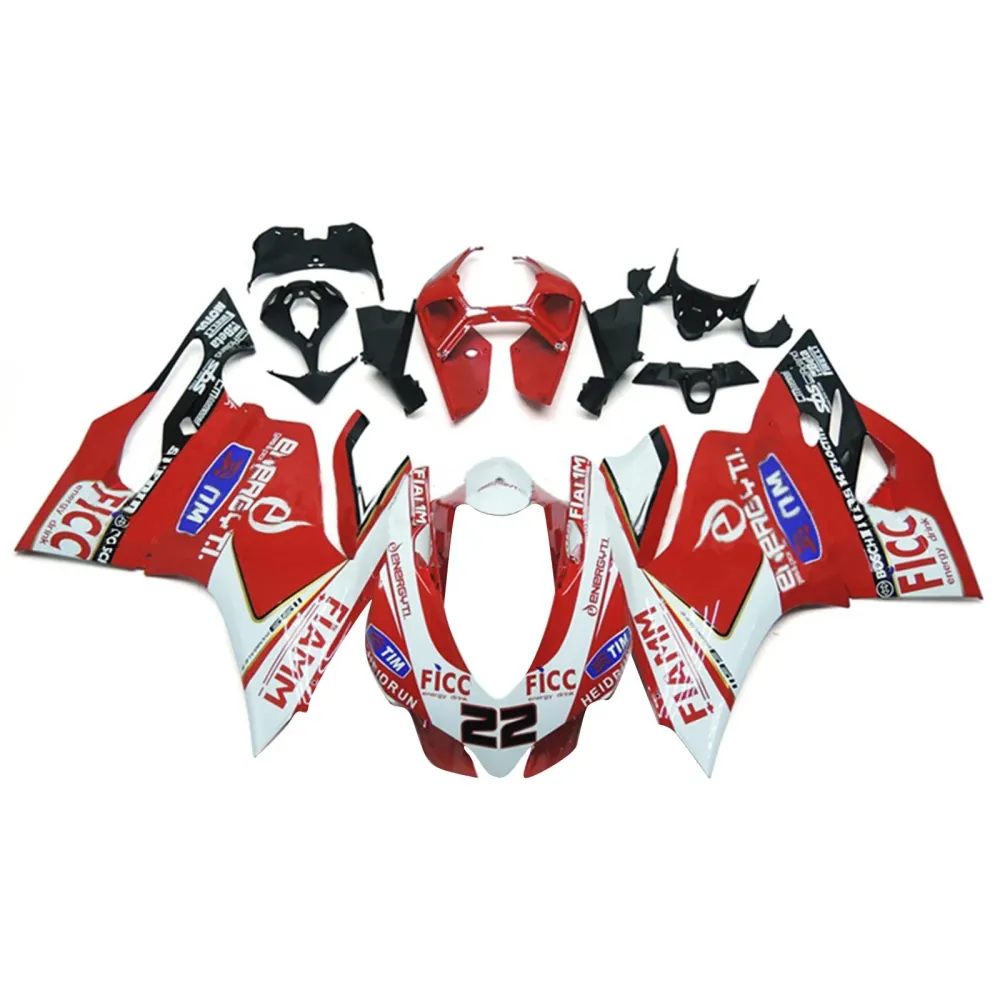 2012-2015 Ducati 1199 899 Injeksjon Fairing Kit Bodywork Plastic ABS#117