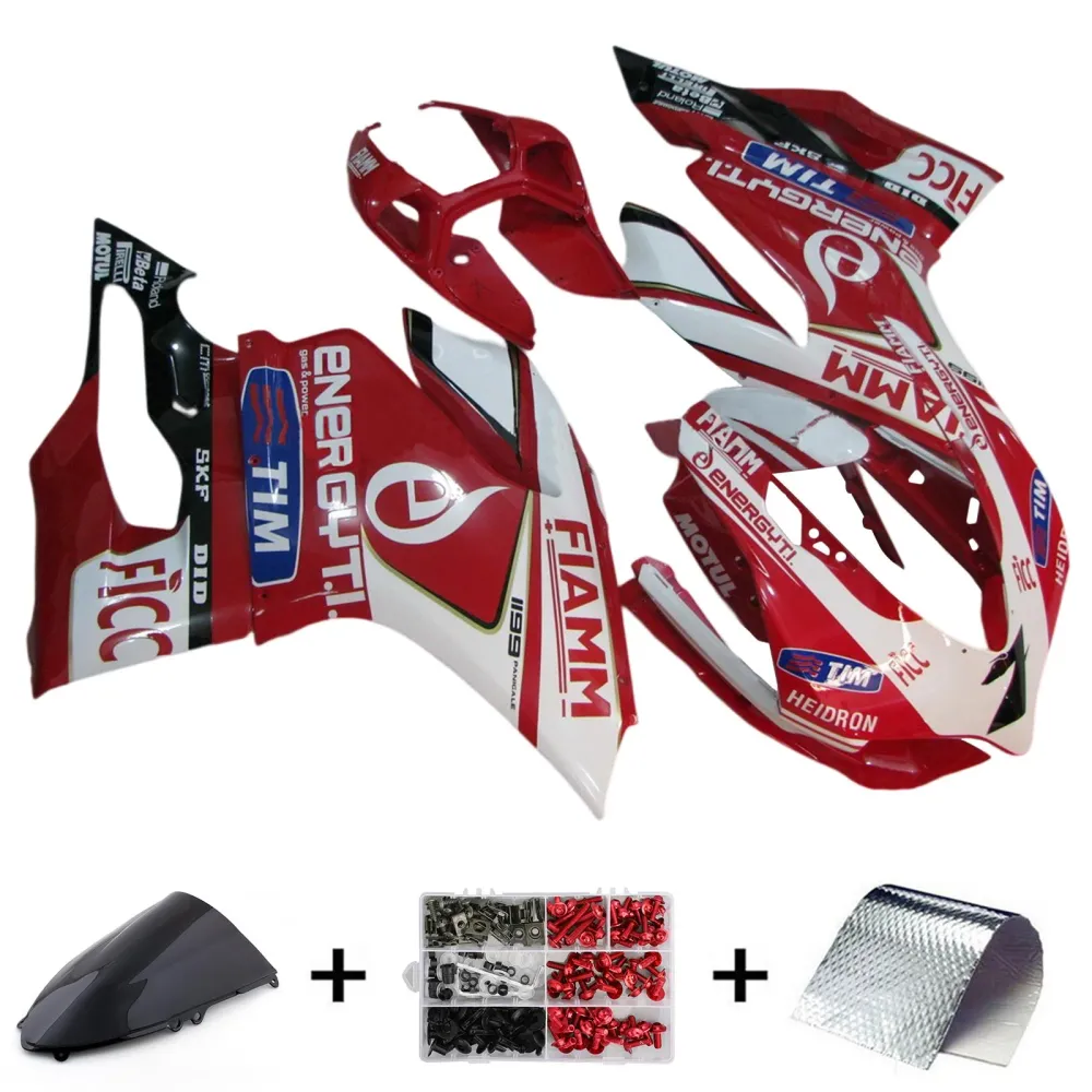 2012-2015 Ducati 1199 899 Injeksjon Fairing Kit Bodywork Plastic ABS#106