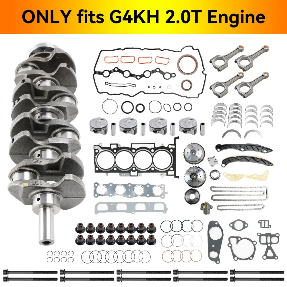 2012–2018 Kia Forte (YD) G4KH 2.0T Engine Rebuild Kit m/ veivaksel Con Rods Timing Kit