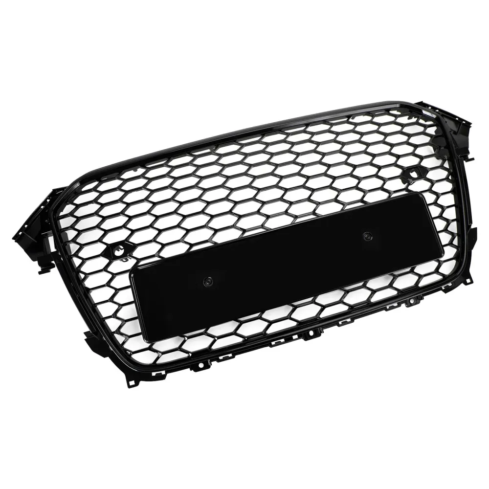 2013-2016 Audi A4 S4 B8.5 RS4 Style Mesh Front Bumper Grille Grill Gloss Black