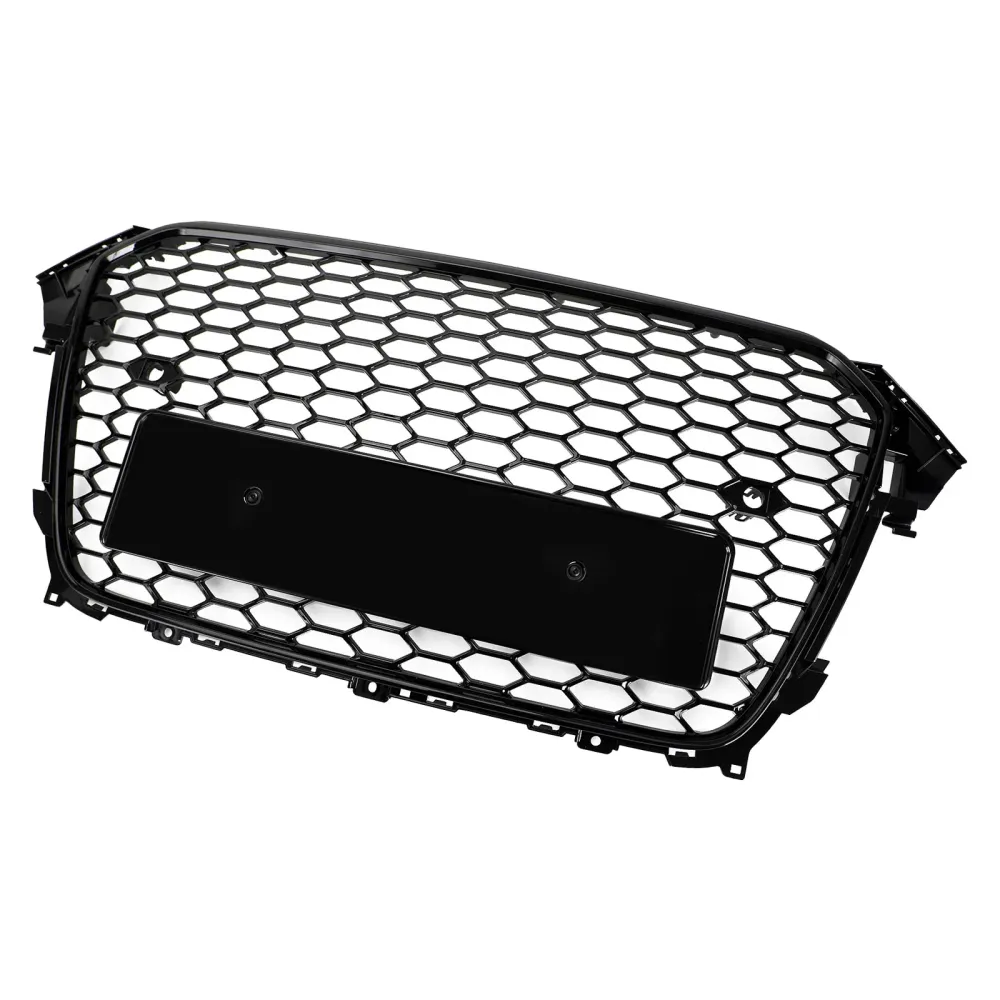 2013-2016 Audi A4 S4 B8.5 RS4 Style Mesh Front Bumper Grille Grill Gloss Black