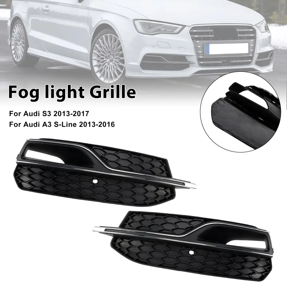 2013-2016 Audi A3 S3 S-Line Front Lower Fog Light Cover Grill Grill