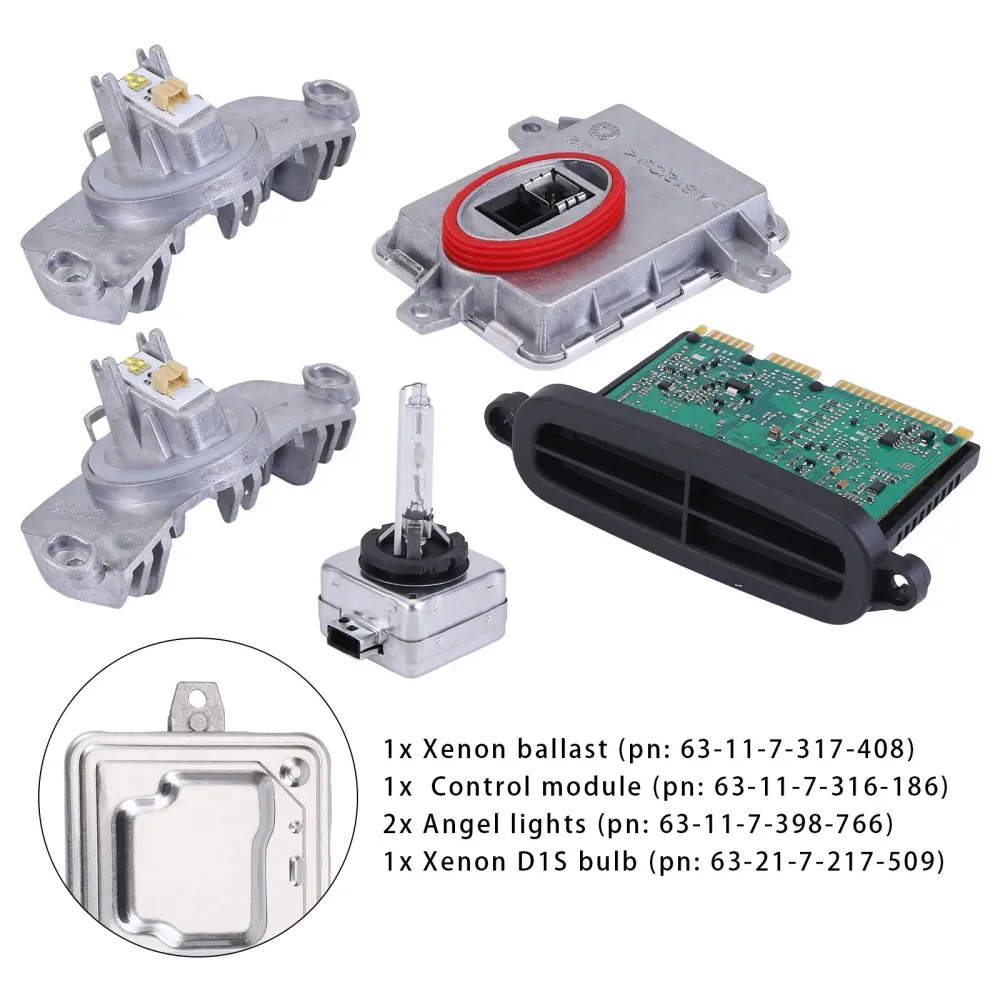 2014-2015 BMW 328d Adaptive Xenon Ballast Control Module Kit 63117398766 63117311243