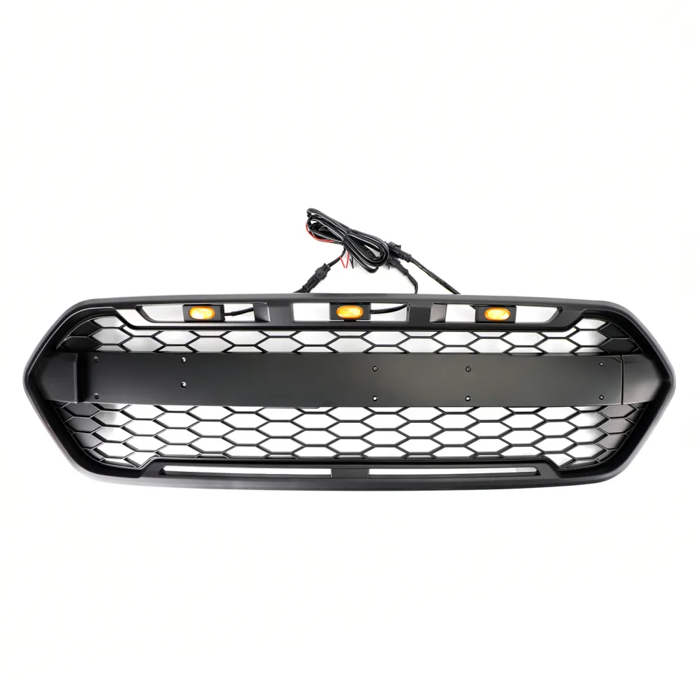 2018-2023 Ford Transit Custom Raptor Style Trail m/ 3led Matte Black Front Bumper Grille