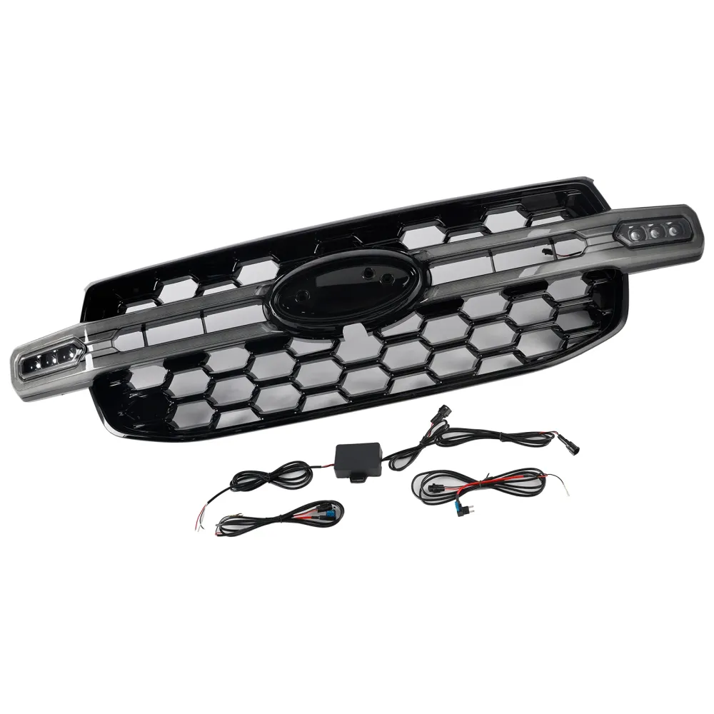 2023-2024 Ford Everest Next Gen T9 Front Bumper Grille Grill (med hvit LED)