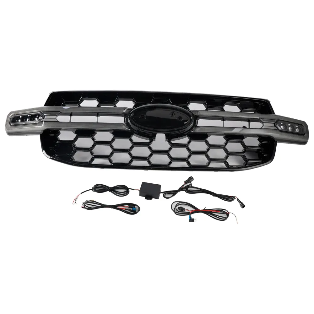 2023-2024 Ford Everest Next Gen T9 Front Bumper Grille Grill (med hvit LED)