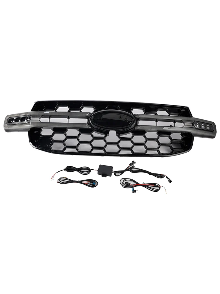 2023-2024 Ford Everest Next Gen T9 Front Bumper Grille Grill (med hvit LED)