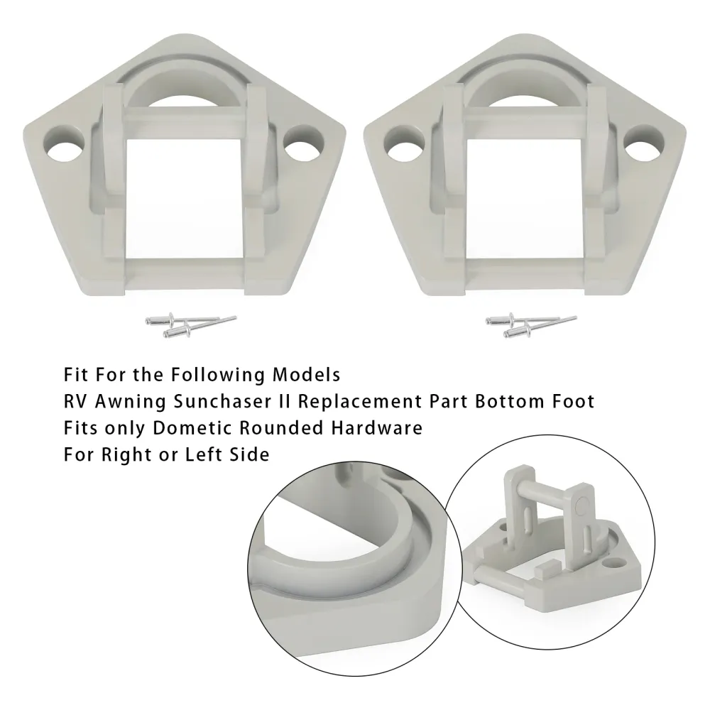 2PCS RV Awning Sunchaser II Replacement Part Bottom Foot