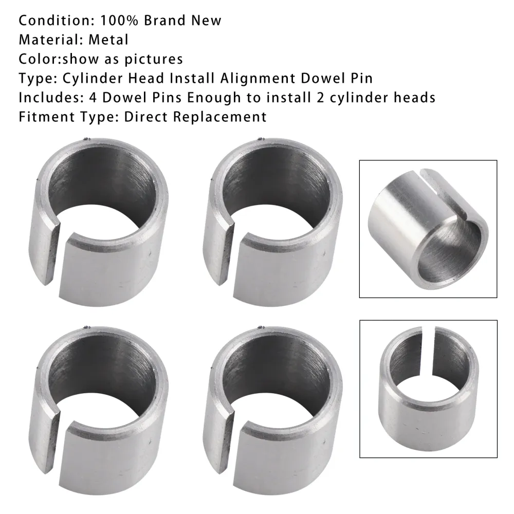 4PC LS Sylinderhode Installjustering Dowel Pin Steel Lt Gen 3 Gen 4 Gen 5 LSX