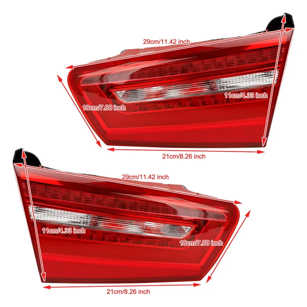 Audi A6 C7 2012-2015 2x venstre+høyre indre bagasjerom LED baklyslampe