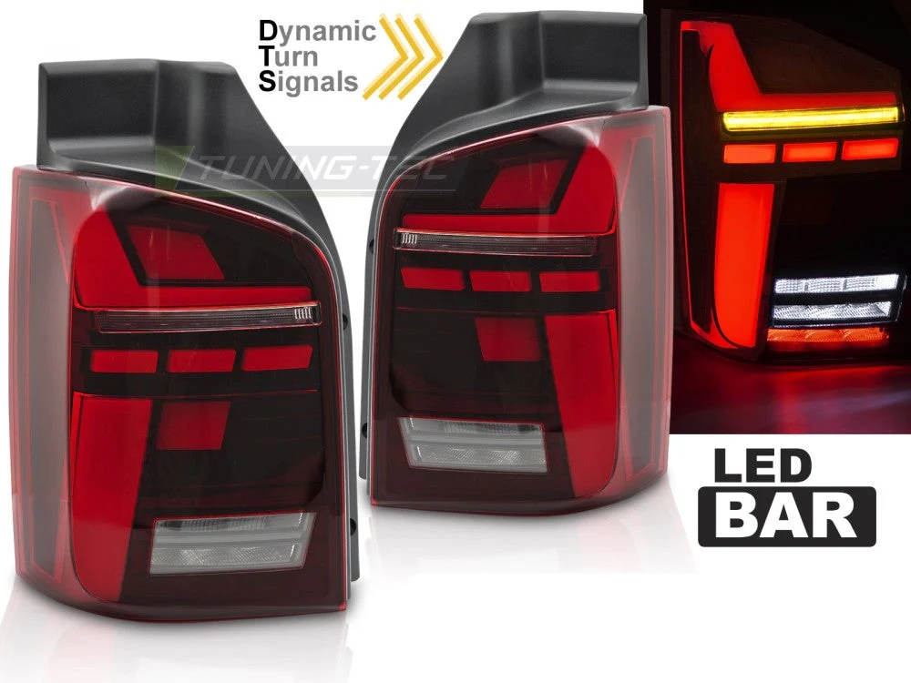 Baklykter VW T5 2003–2015 Led, røde, dynamiske blinklys – LDVWW8