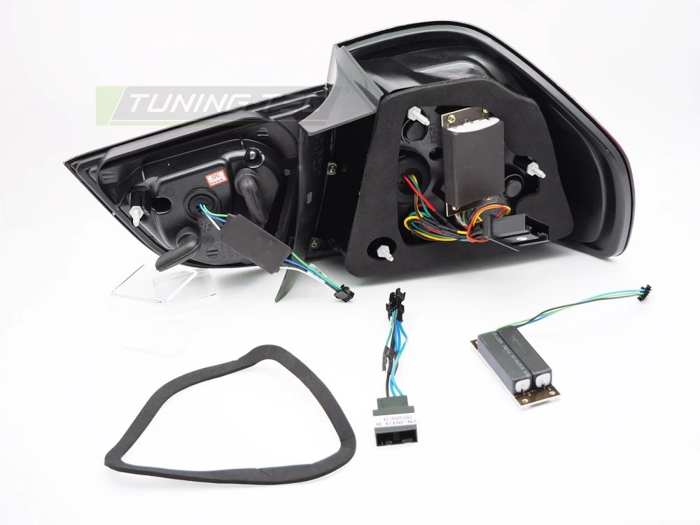 Baklykter BMW 3-serie E90 2009–2011 LED Sekvensiell Smoke Svart - LDBMN2