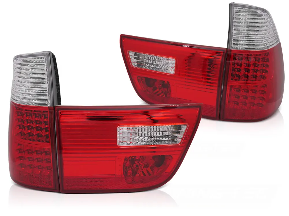 Baklykter BMW X5 E53 (1999–2003) LED Rød/Hvit - LDBMM8