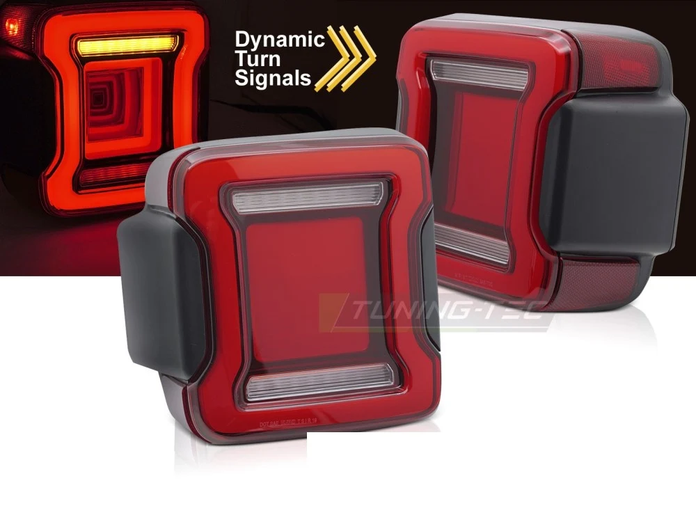 Baklykter Jeep Wrangler JL (2018–2023) LED Rød - LDCH34
