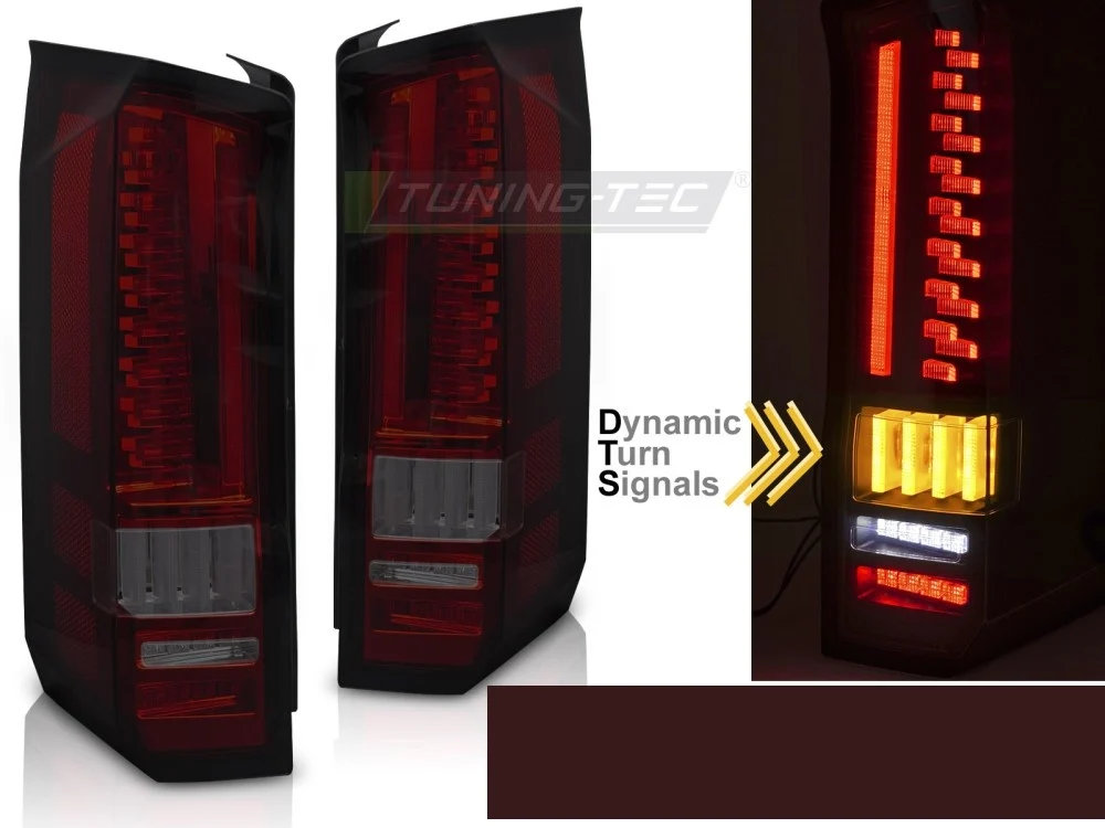 Baklykter Volkswagen Crafter 06-16 - LED Sekvensielle Red Smoke