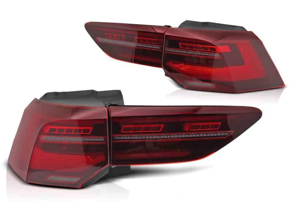 Baklykter Volkswagen Golf 8 (2019–2024) LED Sekvensiell Rød - LDVWV2