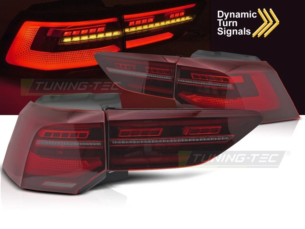Baklykter Volkswagen Golf 8 (2019–2024) LED Sekvensiell Rød - LDVWV2