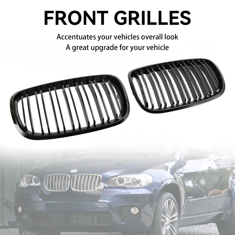 BMW X5 M (E70) 2009-2013 Front støtfanger Nyregitter Grill Gloss Black